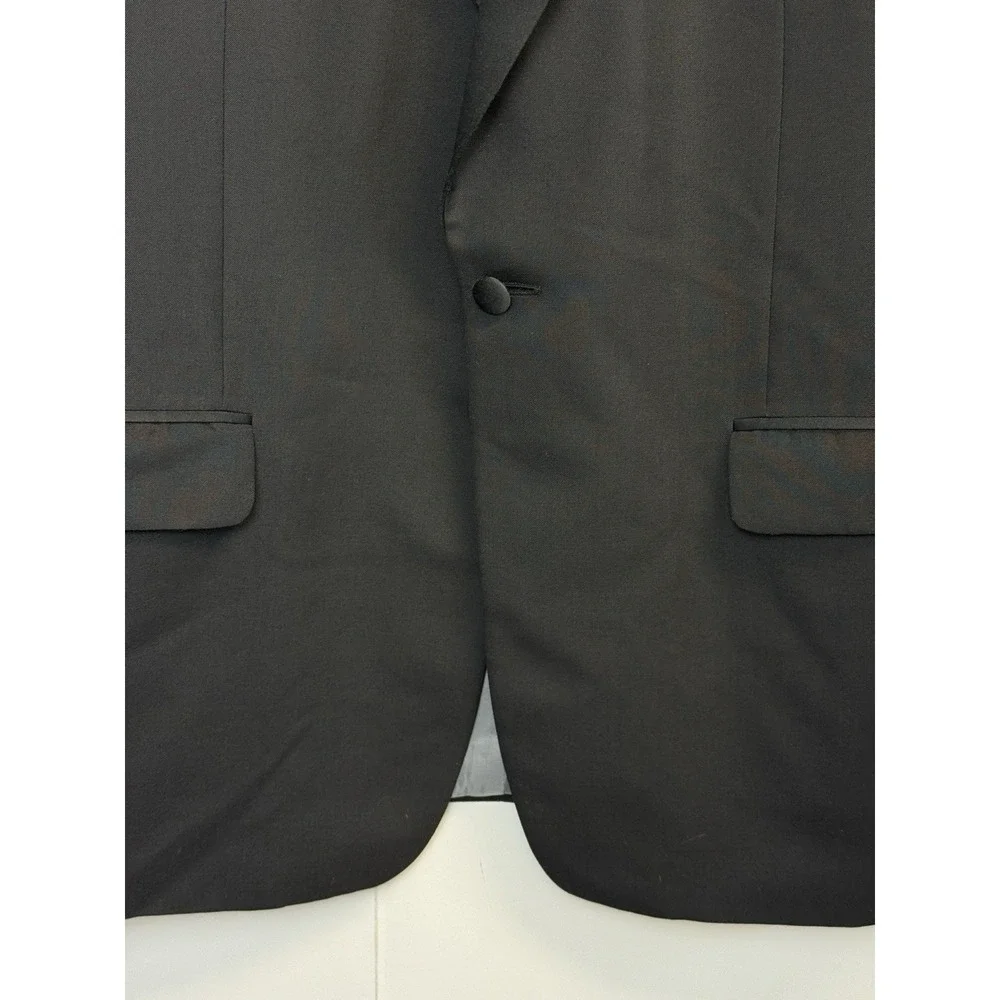 Dario Di Napoli Mens 46XL Black Single Button‎ Tuxedo Jacket Wool Blend Jacket